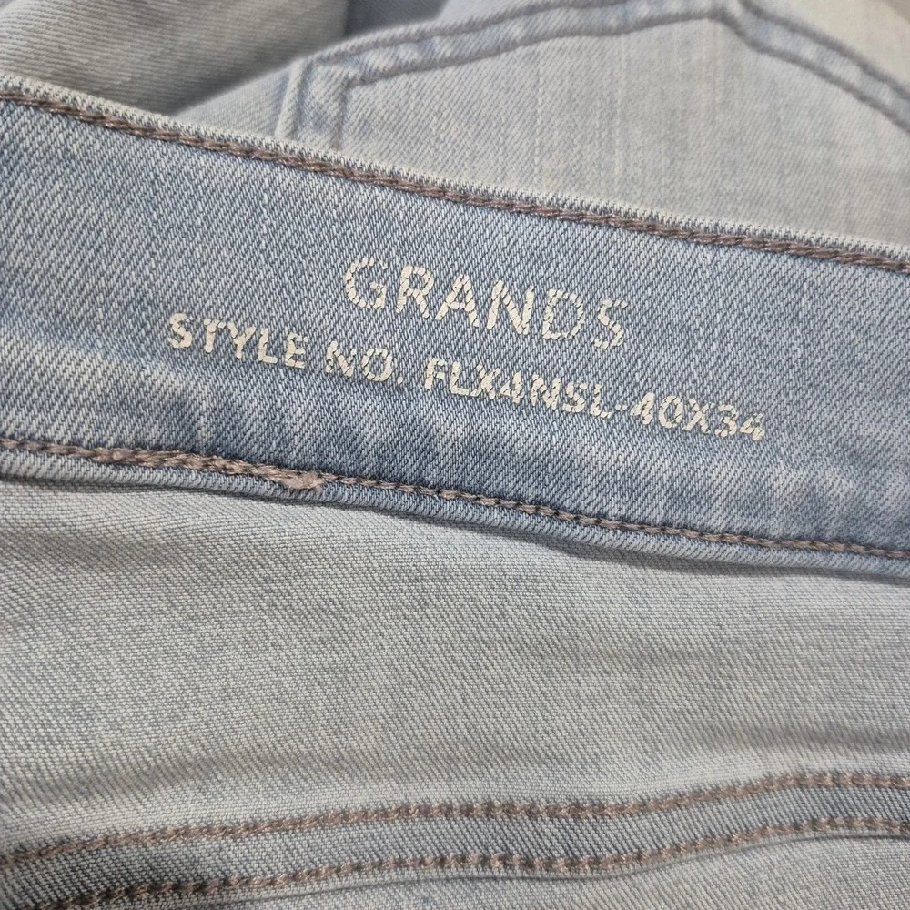 Mugsy Jeans‎ Mens 40x34 Grands Stretch Denim Light Wash Summer Breathable